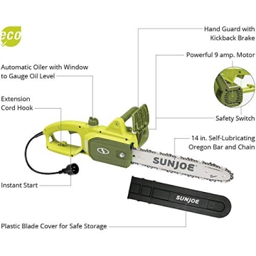 Sun Joe SWJ599E Handheld 14-inch Electric Chainsaw