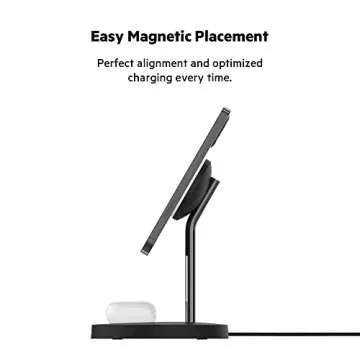 Belkin MagSafe 2-in-1 Wireless Charging Stand for Apple iPhone 16, iPhone 15, iPhone 14, & iPhone 13 Series & AirPods - MagSafe Fast Charging Station for Multiple Devices - Black