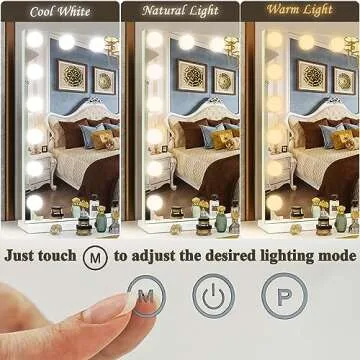 FENNIO Hollywood Vanity Mirror with USB & 10X Magnification