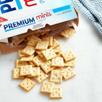 Premium Original Mini Saltine Crackers, Perfect for Snacking