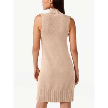 Chang Yun Women's Sleeveless Turtleneck Sweater Dresses 2024 Casual Knit Pullover Sweaters Dressy Bo...