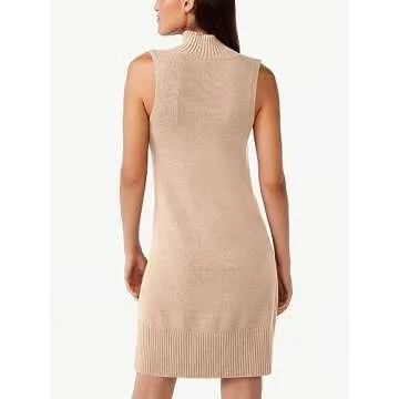 Chang Yun Women's Sleeveless Turtleneck Sweater Dresses 2024 Casual Knit Pullover Sweaters Dressy Bo...