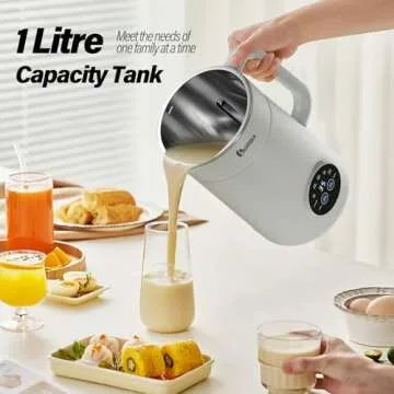 IAGREEA Automatic Nut Milk Maker, 35 oz Homemade Almond, Oat, Soy, Plant-Based Milk and Dairy Free Beverages, Almond Maker with 2 Hours Heat Preservation,10 Blade Design, Keep Warm, Self-Cleaning