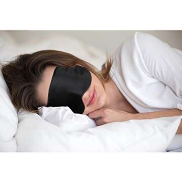 Sleep Mask, Silk Eye Mask Super Smooth Sleeping Mask by JAZZZNAP