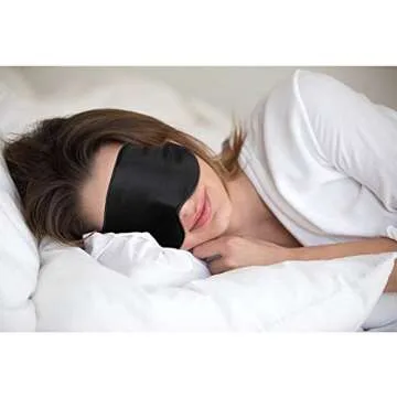 Sleep Mask, Silk Eye Mask Super Smooth Sleeping Mask by JAZZZNAP