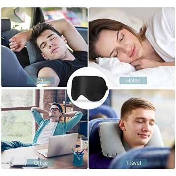 Sleep Mask, Silk Eye Mask Super Smooth Sleeping Mask by JAZZZNAP