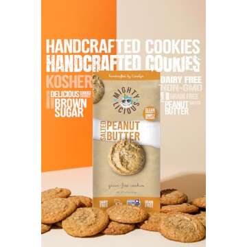 Mighty Monkey Salted Peanut Butter Cookies, 7.4 OZ