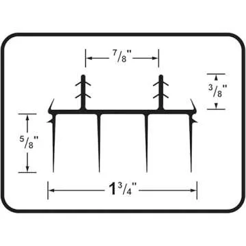 M-D Building Products 67967 Kerf Style 36 Inch Vinyl Replacement Door Bottom with Vinyl Fins, Brown (2 Pack)
