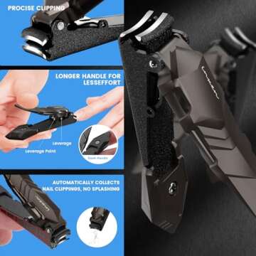 Premium INXEN Nail Clippers for Mess-Free Grooming