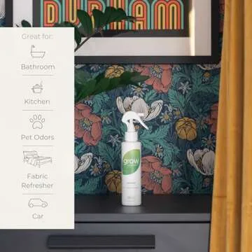 Grow Fragrance Scented Fabric and Room Air Freshener Spray - Certified Non-Toxic, 100% Plant-Based Essential Oils - 5 oz (Bamboo)