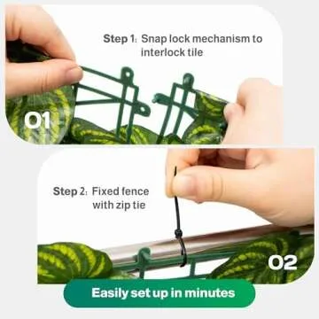 Artificial Ivy Privacy Fence Screen, 120x40 Inch Artificial Faux Ivy Hedge, Expandable Faux Privacy Fence with 80 pcs Zip Ties Decoration for Outdoor Garden, Color Printing Watermelon Leaves