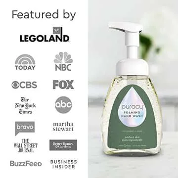 Puracy Foaming Hand Soap - Plant-Powered Natural Hand Soap As Seen on TikTok, Non-Toxic, Sulfate-Free Liquid Soap, Moisturizing Foam Handwash Liquid (Cucumber & Mint, 12 fl oz, 3-Pack)