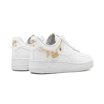Nike Women's Low-Top Sneakers, White Metallic Gold, 8