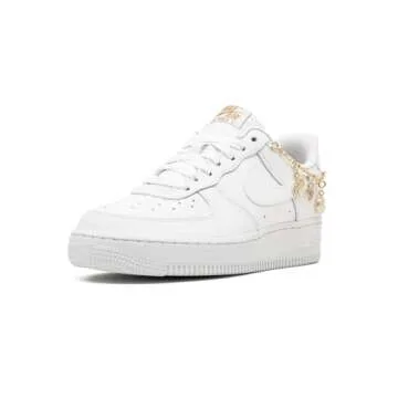 Nike Women's Low-Top Sneakers, White Metallic Gold, 8