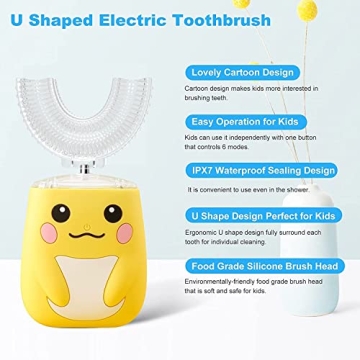 Kids Electric U Shaped Toothbrush for Ages 2-15