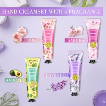 Gift Baskets for Women: Unique Candles & Hand Cream Lotion Gifts Set, Christmas Gifts for Women, Relaxing Spa Holiday Gift Set, Personalized Birthday Gift for Mom Wife Coworkers Nurse Friends Teacher