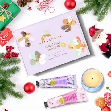 Gift Baskets for Women: Unique Candles & Hand Cream Lotion Gifts Set, Christmas Gifts for Women, Relaxing Spa Holiday Gift Set, Personalized Birthday Gift for Mom Wife Coworkers Nurse Friends Teacher