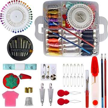 301 Embroidery Floss Set Including Cross Stitch Threads Friendship Bracelet String with 5-Tier Transparent Box, Floss Bobbins and Cross Stitch Kits