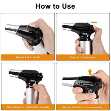 Ideapro Refillable Butane Kitchen Torch for All Cooking Needs