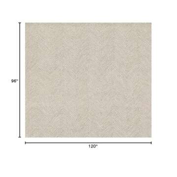 PB Rugs Hand Crafted Modern Rugs with Herringbone Design, 5 x 8 FT in Beige