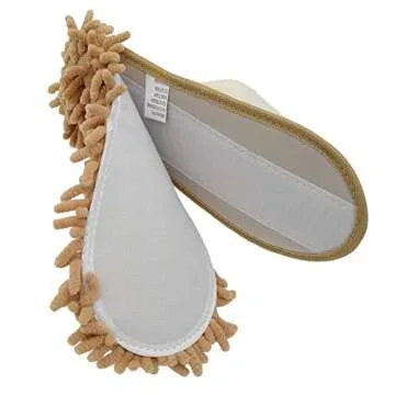 Selric Bear Super Chenille Microfiber Washable Mop Slippers Shoes for Women, Floor Dust Dirt Hair Cleaner, Multi-sizes Multi-Colors Available 9 7/9 Inches Size:5.5-8.5.