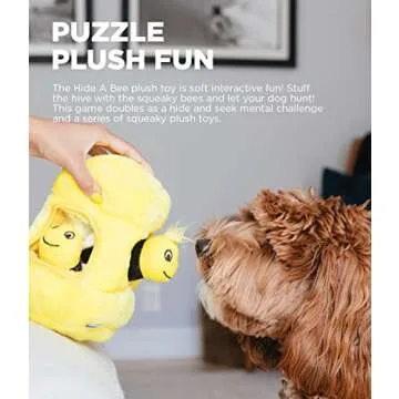 Outward Hound Hide A Bee Plush Dog Toy Puzzle