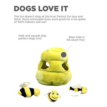 Outward Hound Hide A Bee Plush Dog Toy Puzzle