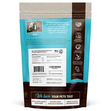 Raw Paws Free-Range Beef Freeze Dried Dog Treats & Cat Treats, 8-oz - Made in USA Raw Freeze Dried C...