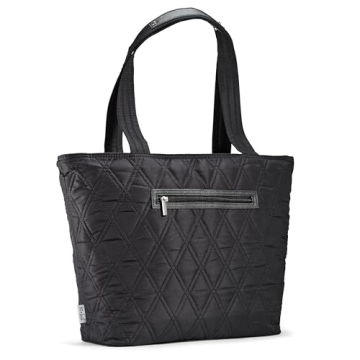 Fit & Fresh Metro 2-in-1 Quilted Tote, Multipurpose Travel and Work Bag with Insulated Cooler Compar...