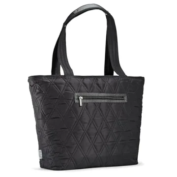 Fit & Fresh Metro 2-in-1 Quilted Tote, Multipurpose Travel and Work Bag with Insulated Cooler Compar...