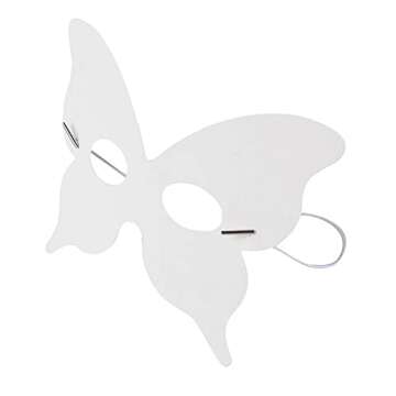 Juvale DIY Butterfly Eye Mask for Masquerade, Madi Grad Party (5.1 x 7.8 In, 48 Pack)