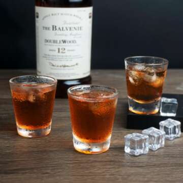 BCnmviku 1.5 oz Shot Glasses Sets with Heavy Base, Clear Shot Glass (10 Pack)