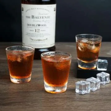 BCnmviku 1.5 oz Shot Glasses Sets with Heavy Base, Clear Shot Glass (10 Pack)