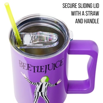 Beetlejuice Stainless Steel Tumbler with Handle