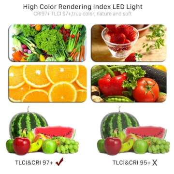 GVM Led Bi-Color Video Lights with APP Function, Variable CCT 2300K-6800K and 10%-100% Brightness with Digital Display for Video Studio Shooting, CRI97+ TLCI97 Led Light Panel +Barndoor