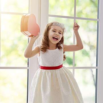 Hicarer 4 Pack Girls Princess Crystal Tiara Crown Silver Metal Rhinestone Crown Headbands Hair Jewelry for Girls Women Birthday Party Wedding Prom Bridal Valentine Christmas Halloween