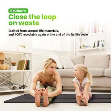 Gogokiwi Large Yoga Mat (6'x4') Extra Wide 1/4 Inch Thick Workout Mat for Home, Non Slip Fitness & E...