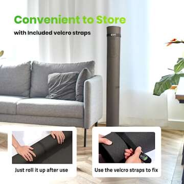 Gogokiwi Large Yoga Mat (6'x4') Extra Wide 1/4 Inch Thick Workout Mat for Home, Non Slip Fitness & Exercise Mat for Home Gym, Yoga, Pilates, Stretching, and Floor (Just Black)