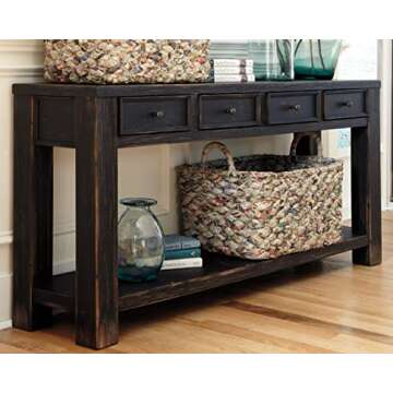 Signature Design by Ashley T732-4 Sofa Table, Black