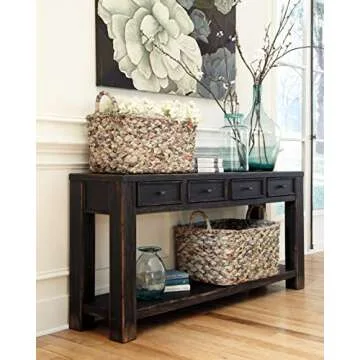 Signature Design by Ashley T732-4 Sofa Table, Black