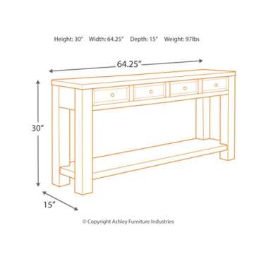 Signature Design by Ashley T732-4 Sofa Table, Black