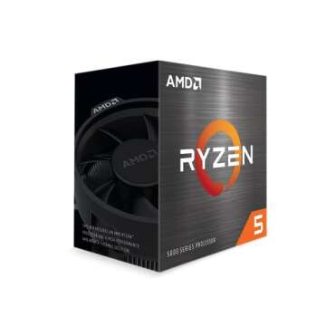 AMD Ryzen 5 5500 6-Core, 12-Thread Unlocked Desktop Processor with Wraith Stealth Cooler