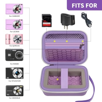 AbergBest Digital Camera Carrying Case in Stylish Purple