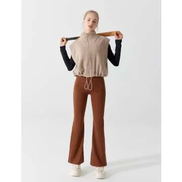 Explore Miswek Women's Short Fleece Vest - Warm & Stylish