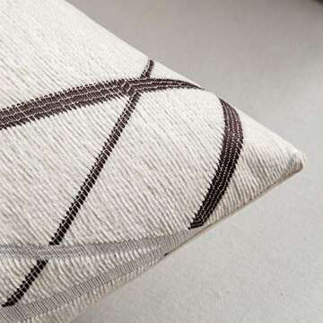 MIULEE Pack of 2 Decorative Throw Pillow Covers Cute Woven Textured Chenille Cozy Modern Concise Sof...