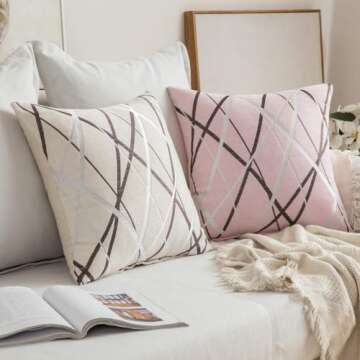 MIULEE Decorative Throw Pillow Covers for Cozy Home