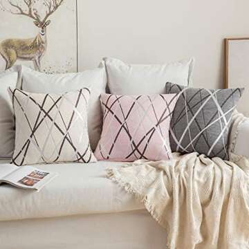 MIULEE Decorative Throw Pillow Covers for Cozy Home
