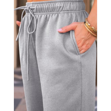 AUTOMET Women's Cozy Wide Leg Sweatpants for Fall