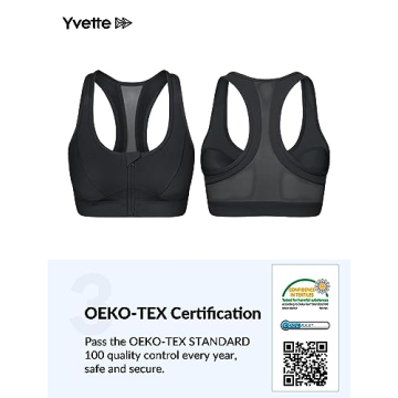 Yvette Zip Front Sports Bra for High Impact Support