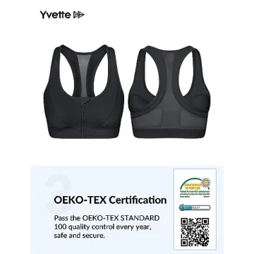 Yvette Zip Front Sports Bra for High Impact Support